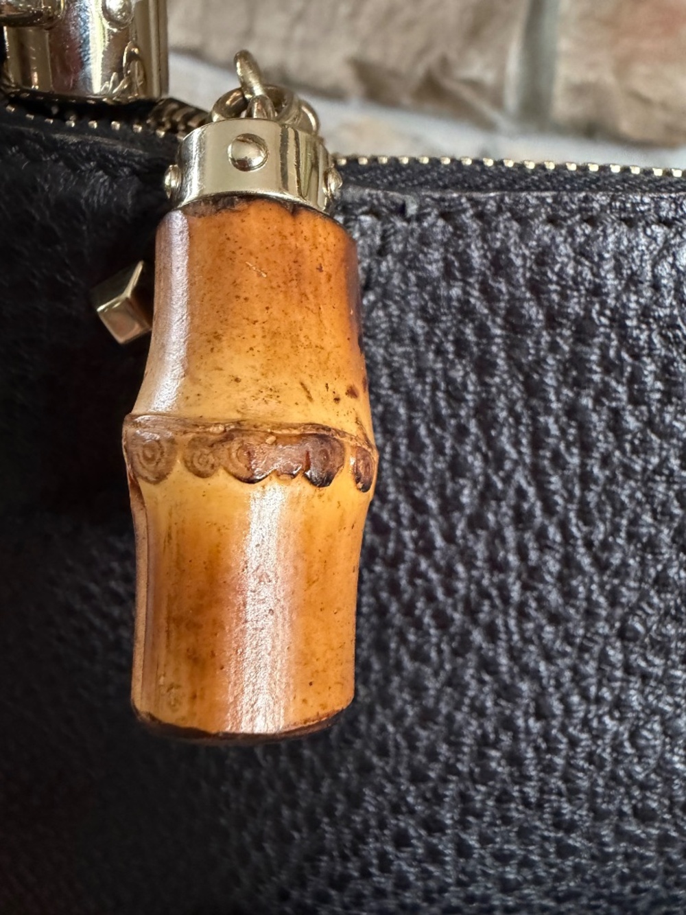Gucci Bamboo Shoulder Bag - Black - Picture 6 of 7